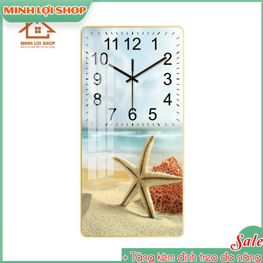 Tranh Đồng Hồ Biển Treo Tường Pha Lê Phong Cách Hiện Đại Sang Trọng Nghệ Thuật TĐH19