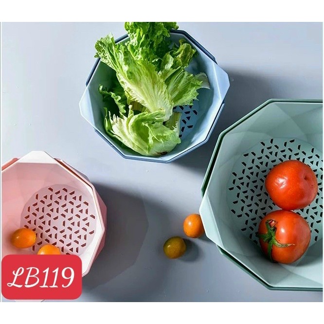 PVN42449 Rổ đựng trái cây hình học có lỗ thoát nước tiện dụng cho nhà bếp Giá Rẻ