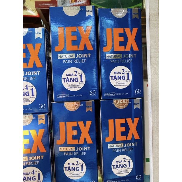 [chính hãng] JEX NATURAL JOINT PAIN RELIEF 60 viên, tích điểm mua 2 tặng 1.