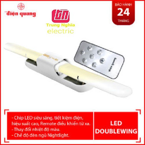 Bộ đèn LED Doublewing SMART Điện Quang 3 Chế Độ Ánh Sáng ĐQ LED DW01IRM 367CCT | BigBuy360 - bigbuy360.vn