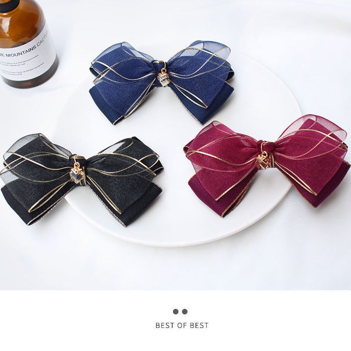 Kẹp Tóc Đính Hoa Vải Lưới Phong Cách Nhật Hàn Cho Nữ