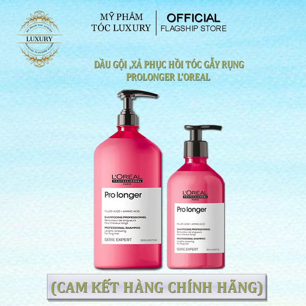 Dầu gội xả Loreal professionnel giảm gẫy rụng phục hồi tóc Prolonger 1500ml-750ml