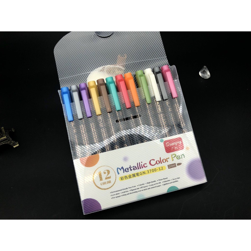 Bộ 20 Bút nhũ Bút mài thầy Ánh Metallic Color Pen GN.3700 - 20