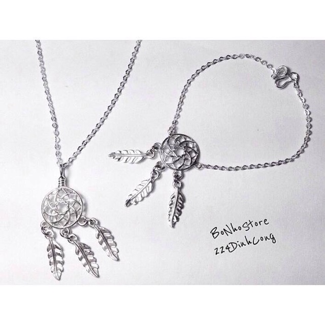 Set dây chuyền + lắc tay Dreamcatcher