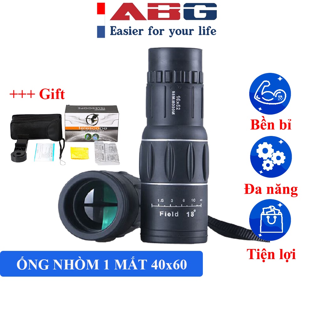 Ống Nhòm ABG Chuyên Nghiệp 16X52 Phóng Đại Nhiều Lần Siêu Xa Siêu Nét Bỏ Túi Dành Cho Dã Ngoại Leo Núi Theo Dõi