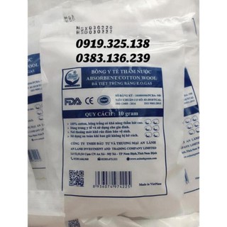 10 gói Bông y tế An Lành gói 10g