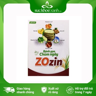 Bánh gạo lứt chùm ngây Zozin 14 gói - 110g/hộp - Hàng chính hãng