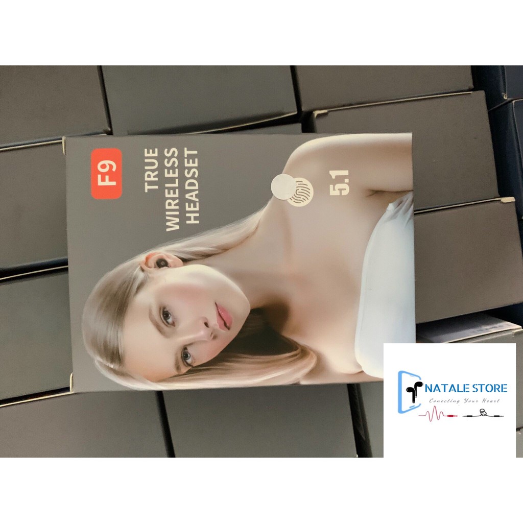 Tai nghe Bluetooth F9, Phiên bản cảm ứng chất âm ngon hơn, Tương thích với tất cả các loại điện thoại và máy tính bảng