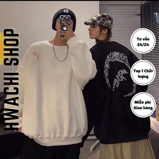 Áo sweater nỉ nam nữ, áo nỉ dài tay basic sweater phong cách Ulzzang cặp đôi nam nữ form rộng Hàn Quốc