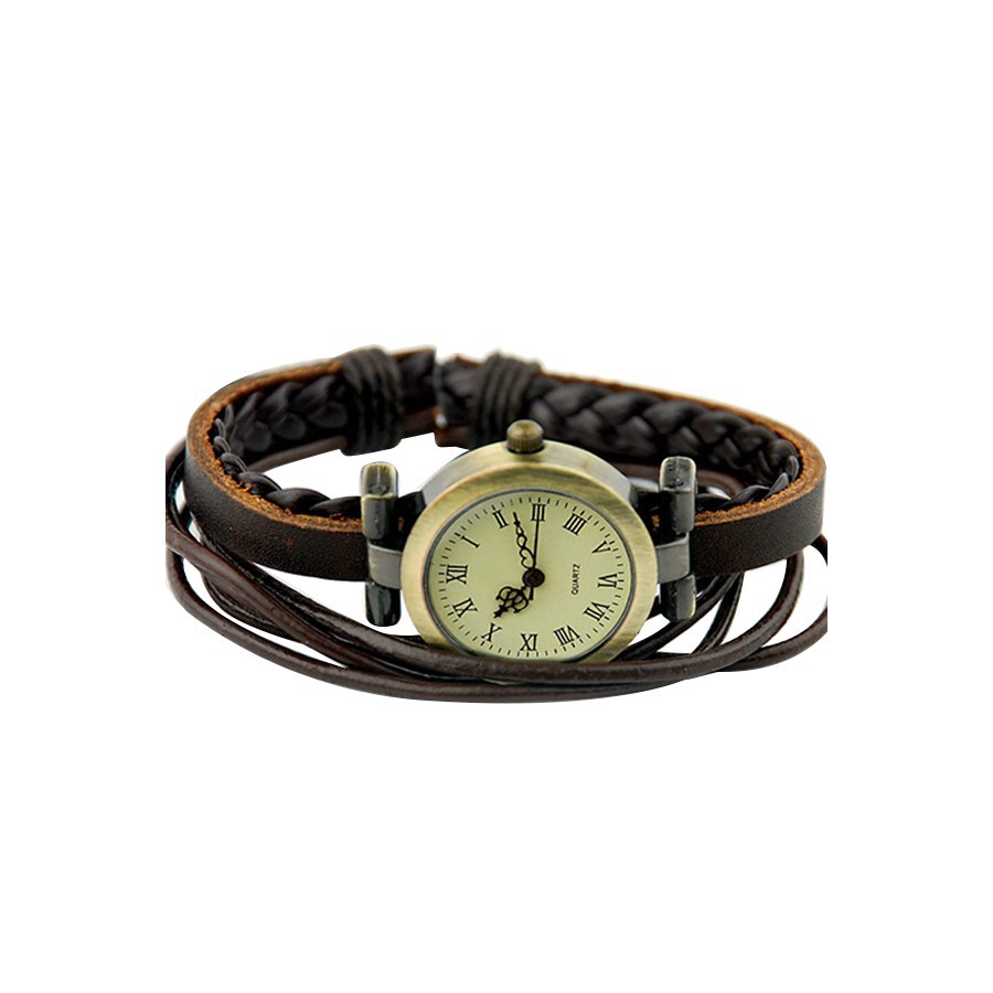 Đồng hồ đeo tay dây đeo da phong cách cổ điển độc đáo