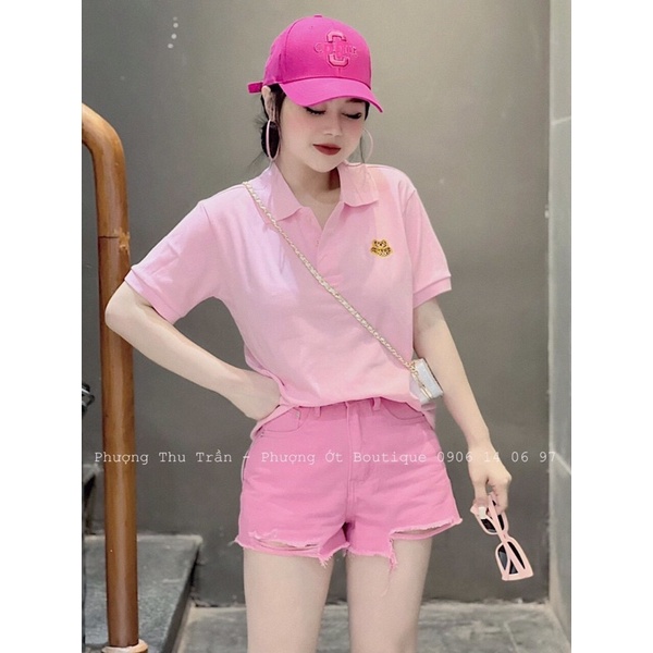 Áo thun polo cổ bẻ thêu cá sấu chất xịn (ảnh thật shop chụp )