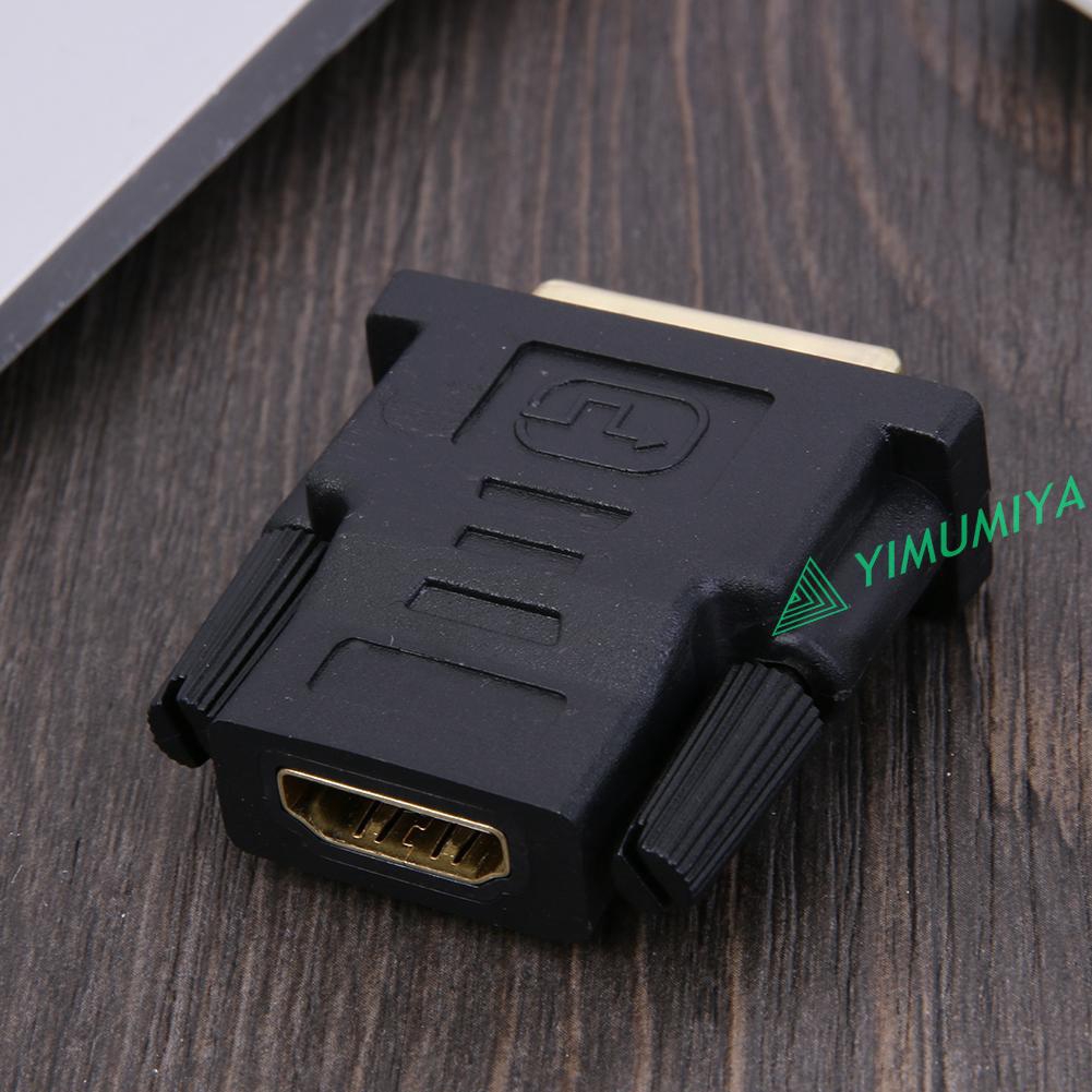 Đầu nối chuyển đổi dây cáp HDMI qua DVI 24+1pin