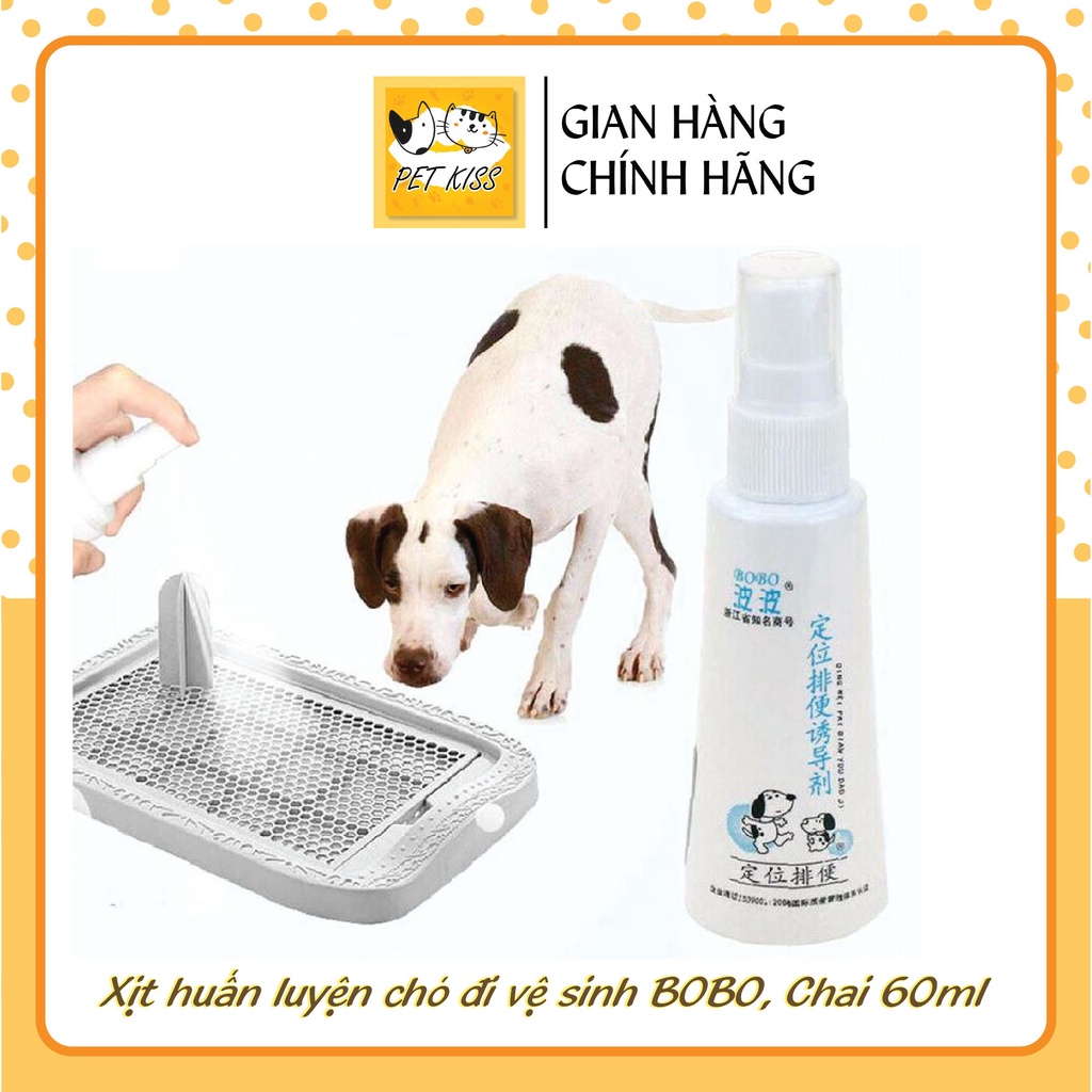 Xịt huấn luyện chó mèo đi vệ sinh BOBO, Chai 60ml