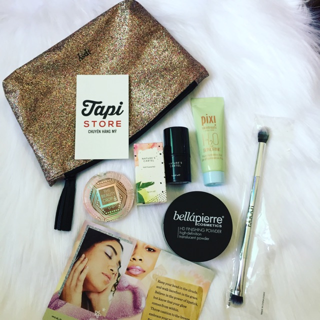 Kit dưỡng da &amp; trang điểm Ipsy May19 Glam Bag