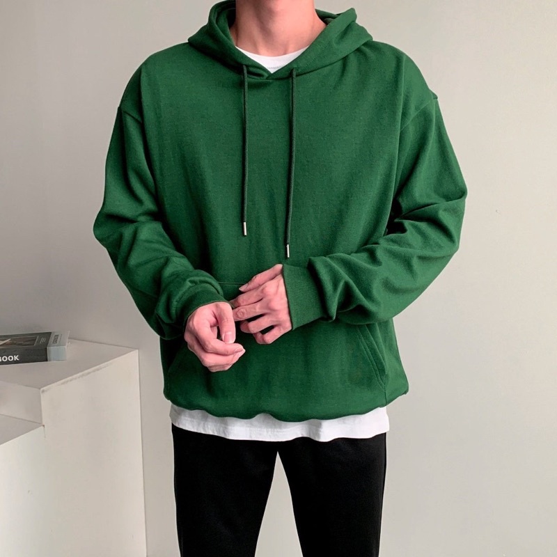 Áo hoodie trơn nam nữ unisex form rộng Hàn Quốc, áo nỉ cotton dày ấm áo hoodie sweater Ryan