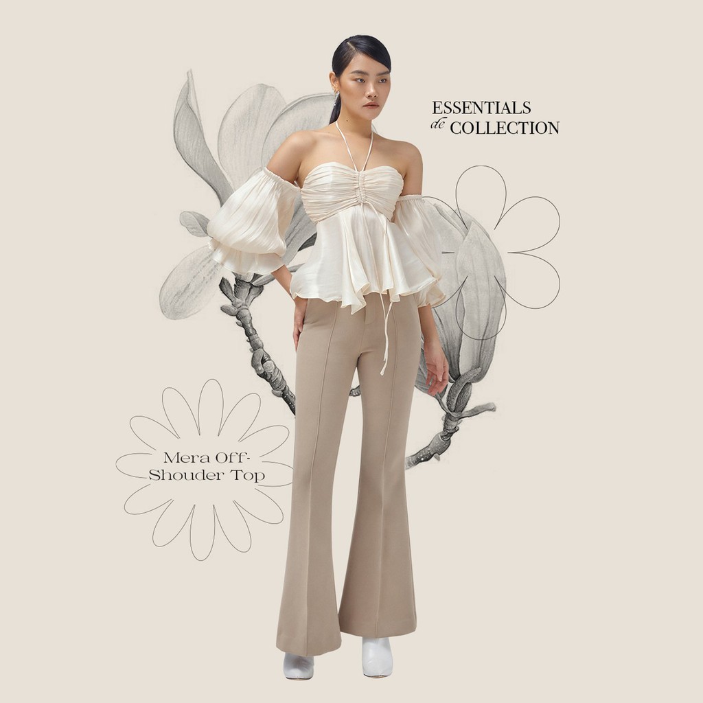 áo tay bồng - áo kiểu nữ - áo croptop tay bồng Mera popline top | BigBuy360 - bigbuy360.vn