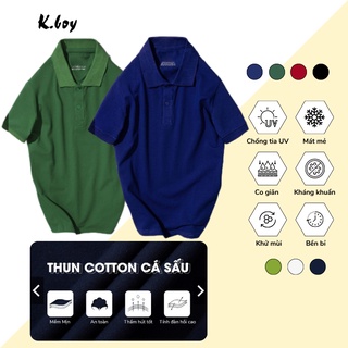 Áo Thun POLO Nam Có Cổ Cotton Cá Sấu Trẻ Trung Đẹp 7 Màu Basic Co Giãn, Thấm Hút Tốt - AT02