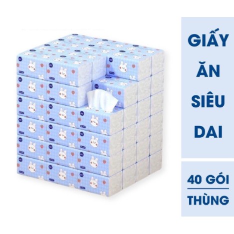 GIẤY ĂN TRẮNG SIÊU DAI ( 1 THÙNG = 40 GÓI )