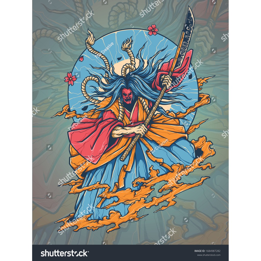 Tranh lụa 3d Samurai Nhật Bản SMRNB-08