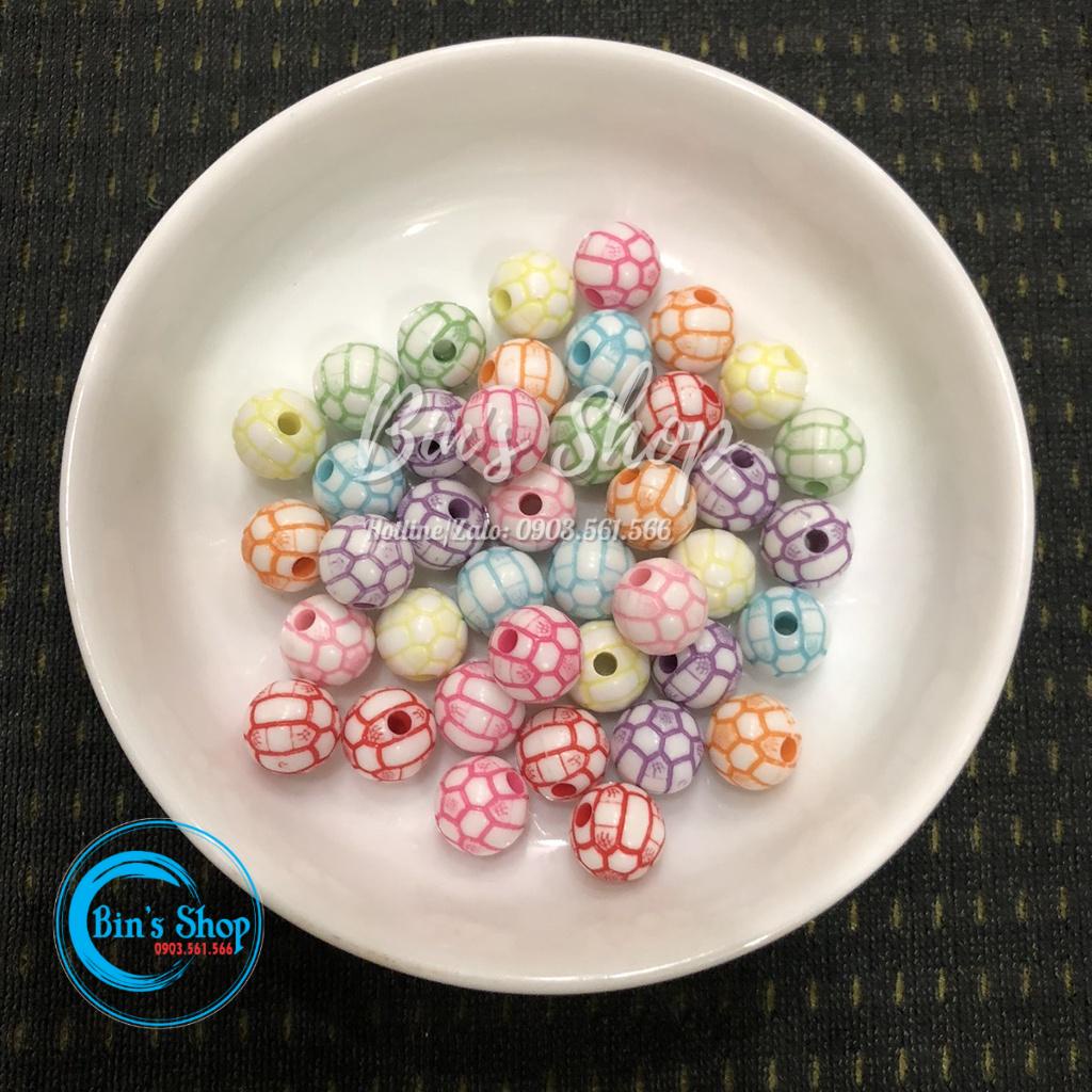 40 Cái Charm Hạt Nhựa Hình Quả Bóng Tròn Dùng Xỏ Hạt Chuỗi Làm Vòng Đeo Tay