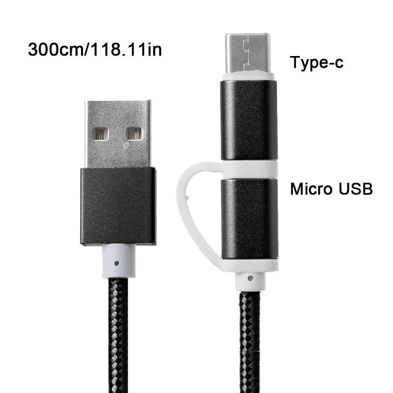 ANDROID Cáp Sạc 2 Trong 1 Micro Usb Type C Cho Samsung Oneplus Xiaomi Huawei Htc Sony Tablet Pc