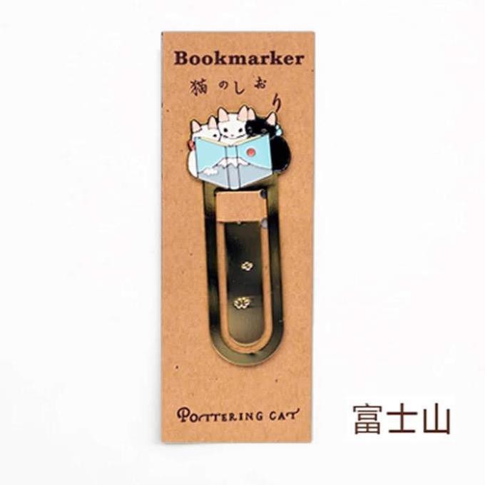 !!  Bookmark chặn sách kim loại hình mèo  ngộ nghĩnh
