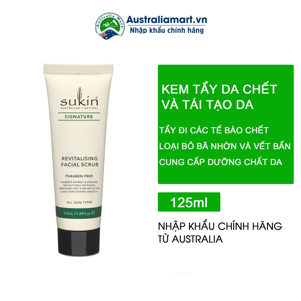 Kem Tẩy Tế Bào Chết và Tái Tạo Da Sukin Revitalising Facial Scrub (125ml)