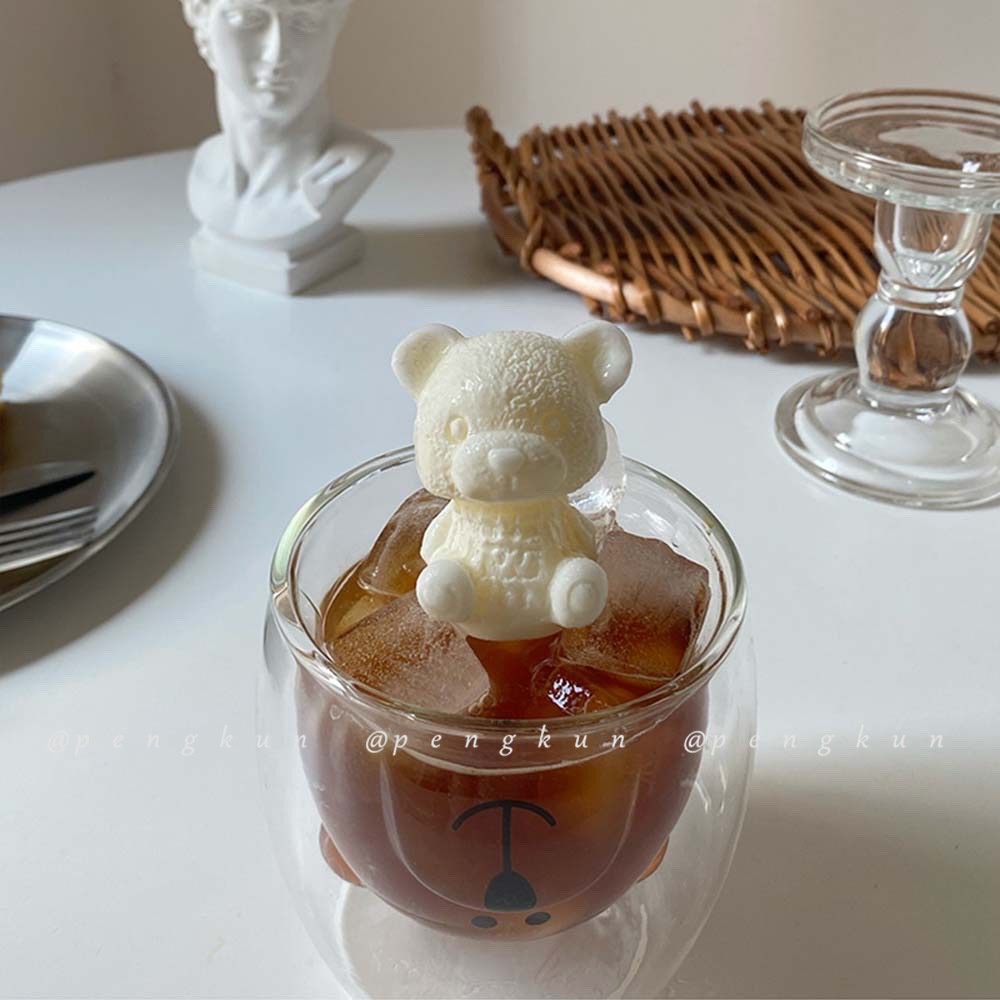 Khuôn làm đá bằng silicon hình chú gấu xinh xắn