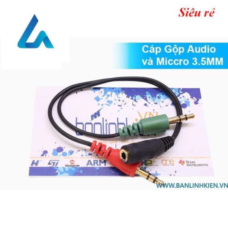 [Sốc] [Siêu rẻ] Cáp Gộp Audio Và Micro 3.5MM HD TP