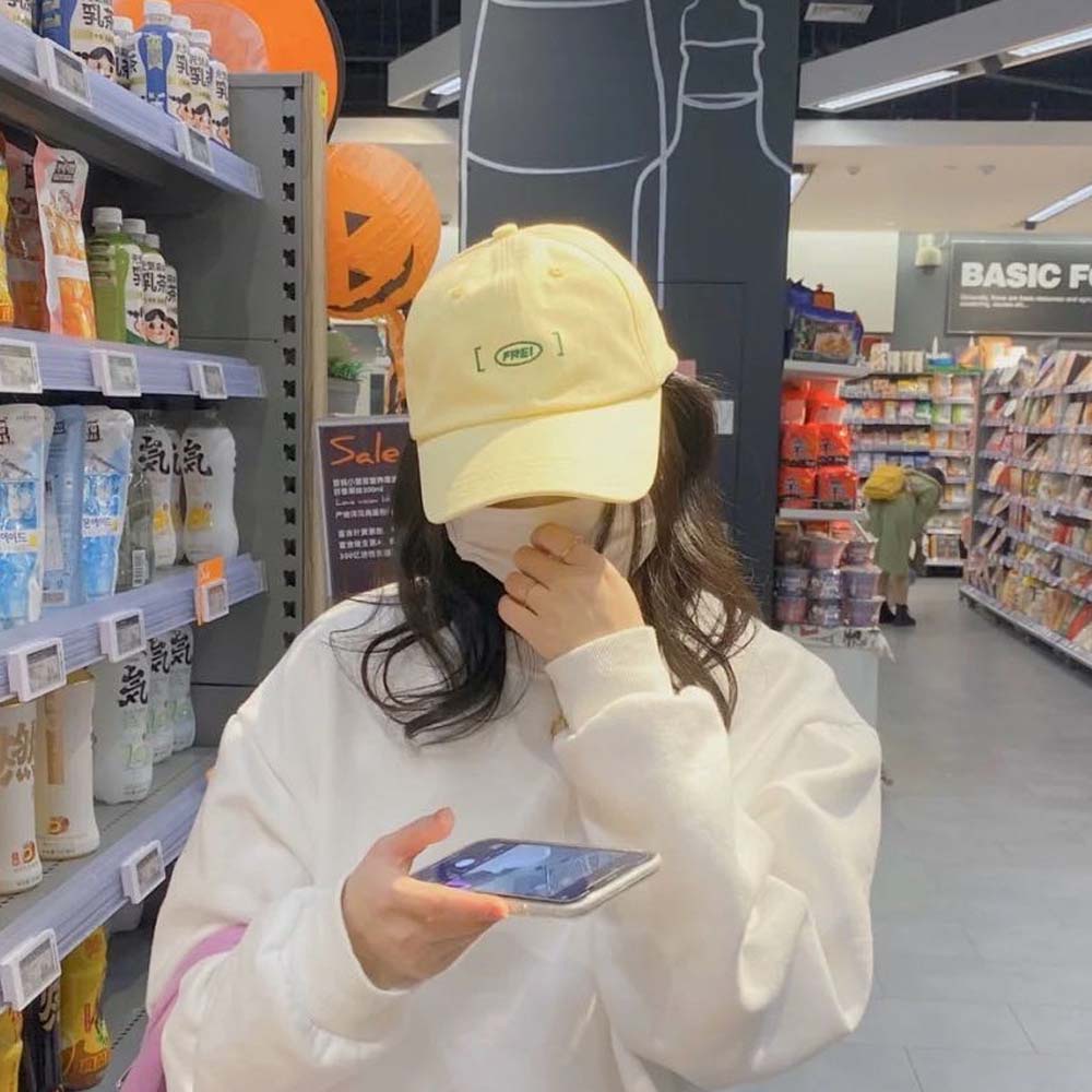 Mũ lưỡi trai thêu chữ phong cách Hàn Quốc tùy chọn màu sắc