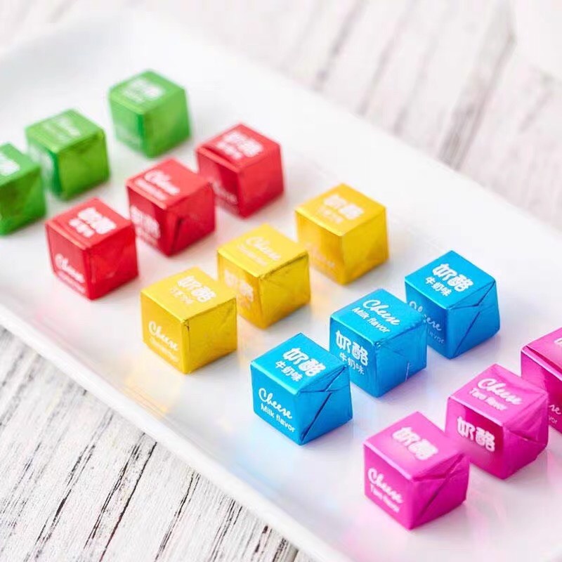 Kẹo phô mai Cheese Cube pack 100 viên 5 hương vị - gói 350g