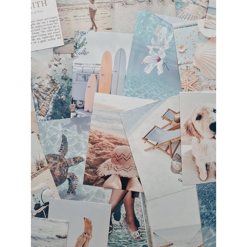 12 tấm Wall Collage  keo sẵng dán tường trang trí phòng ngủ - theme xanh tím than nước