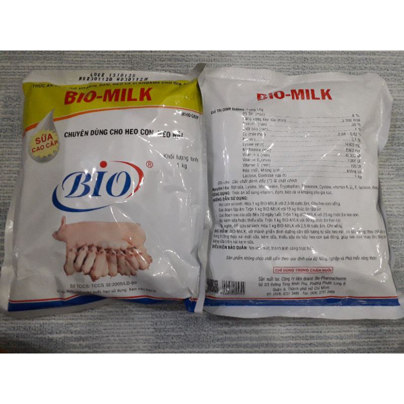 bio milk kg. Sữa dùng heo con tập ăn, thúc gà, heo nái