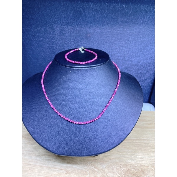 Set vòng Ruby Nam Phi  facet 3mm