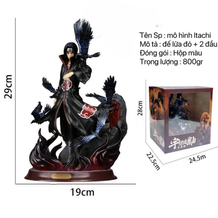 Mô hình Naruto ITACHI Uế thổ chuyển sinh cao 30cm - Figure Naruto chất liệu PVC cao cấp trang trí phòng