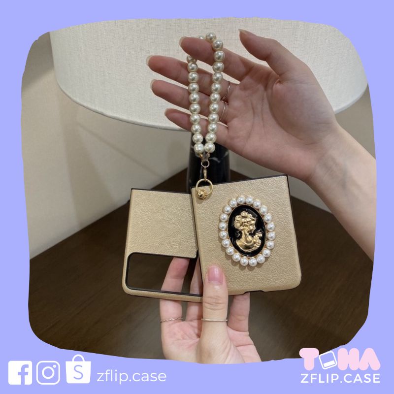 [SẴN] Ốp Samsung Z Flip3 / ZFlip3 / Z Flip4/ ZFlip4 kèm dây sang trọng Z Flip 3 / Z Flip 4