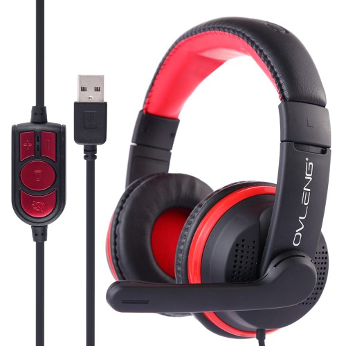 Tai Nghe Gaming chụp tai Ovleng GT91 Cổng USB - Tích hợp Mic