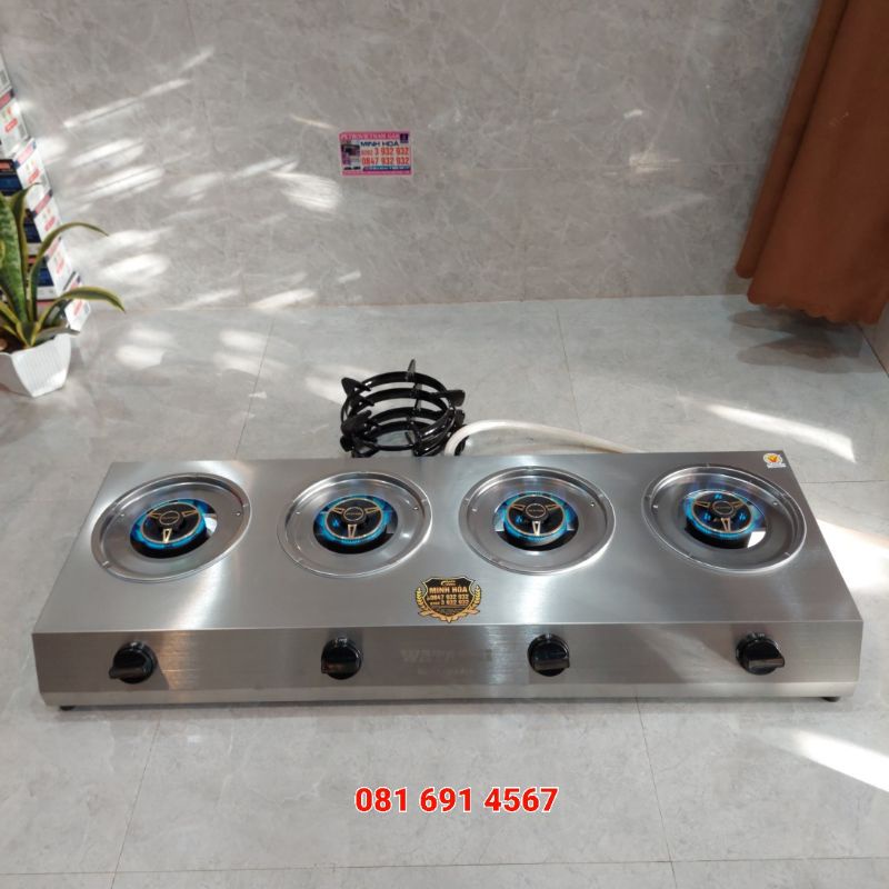 Bếp gas mỳ cay bánh xèo bò né 4 AMG , Điếu Gang siêu bền , đồng nhập khẩu tiết kiệm gas chất lượng số1