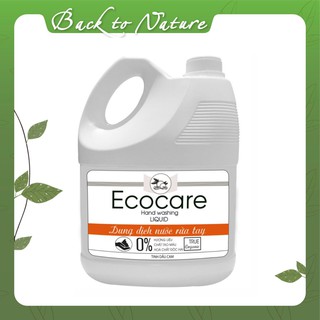 Nước Rửa Tay Bồ Hòn Hữu Cơ ECOCARE 4 lít - Sạch khuẩn, chăm sóc da tay, tinh dầu khử mùi
