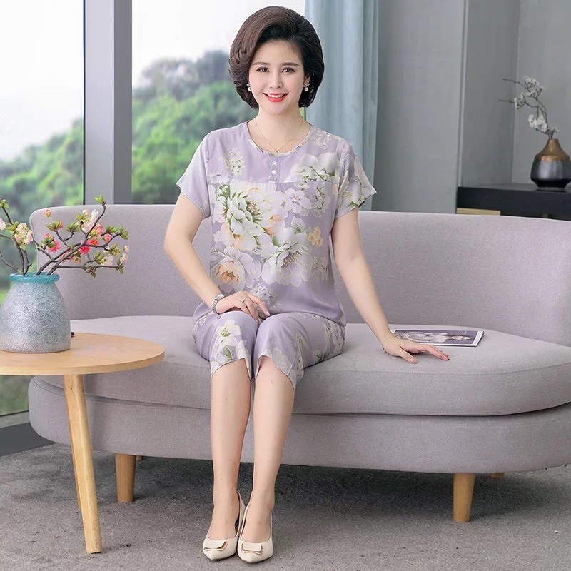 Thanh lý bộ cotton lụa trung niên cho mẹ có sẵn | BigBuy360 - bigbuy360.vn