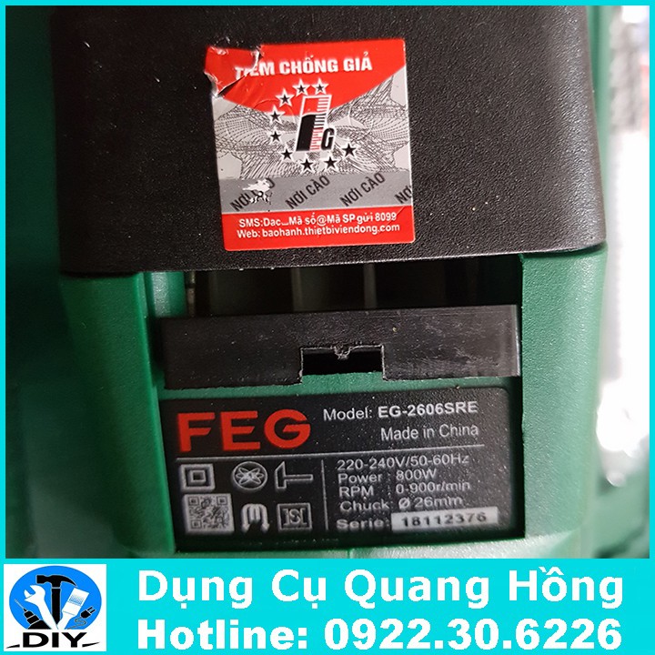 MÁY KHOAN BÊ TÔNG, KHOAN TƯỜNG FEG 2606SRE - 800W