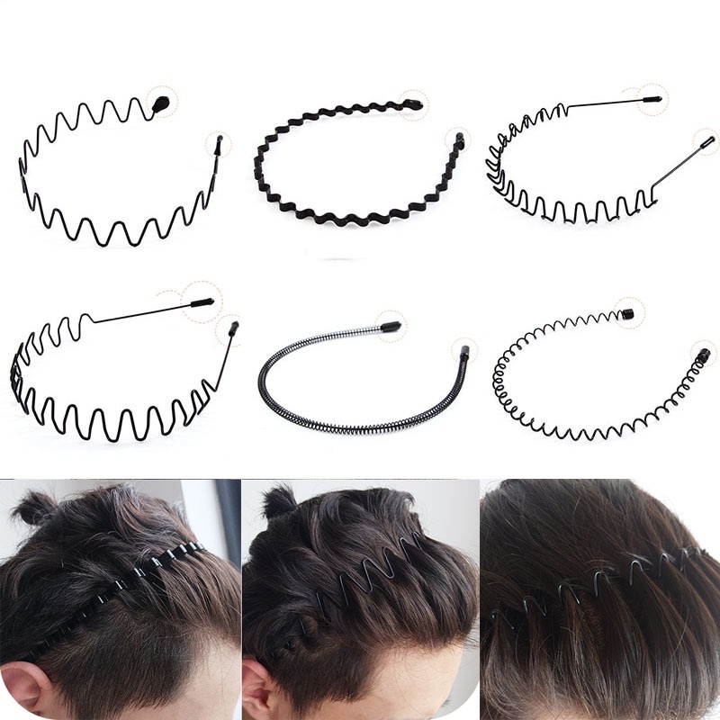 Băng đô cài tóc bằng hợp kim phong cách Hàn Quốc đơn giản cho nam