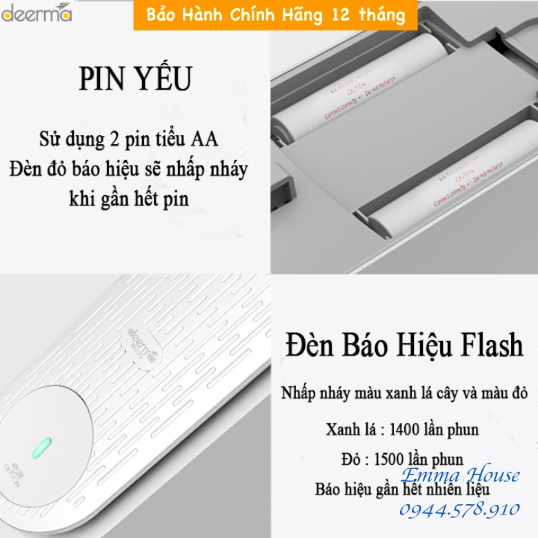 Kèm sẵn 3 chai tinh dầu - Máy Phun tinh dầu tự động Deerma PX831 - BH CHÍNH HÃNG 03 Tháng