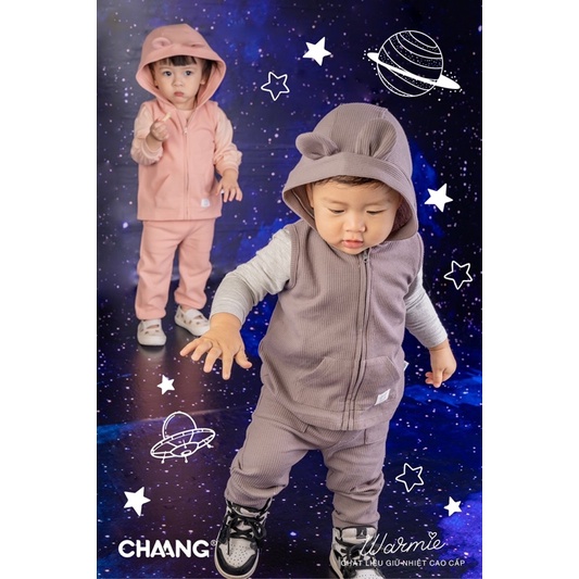 Chaang áo gile có mũ Chaang Cosmos giữ ấm cho bé AW22D13