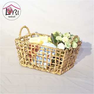 Giỏ đựng đồ lục bình hình chữ nhật vặn karo côn đáy