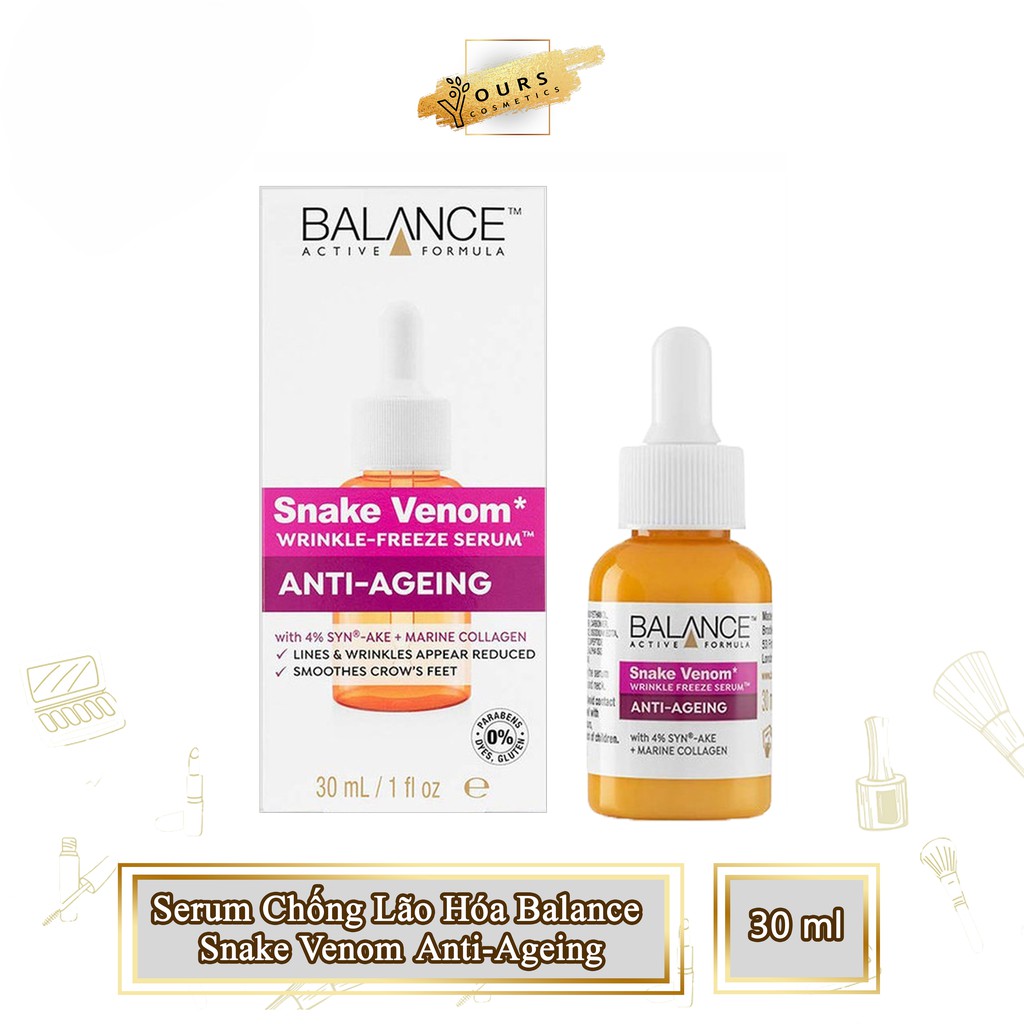 [Đại Lý Chính Thức] Serum Chống Lão Hóa và Ngăn Ngừa Nếp Nhăn Tinh Chất Nọc Rắn - Serum Balance Snake Venom 30ml