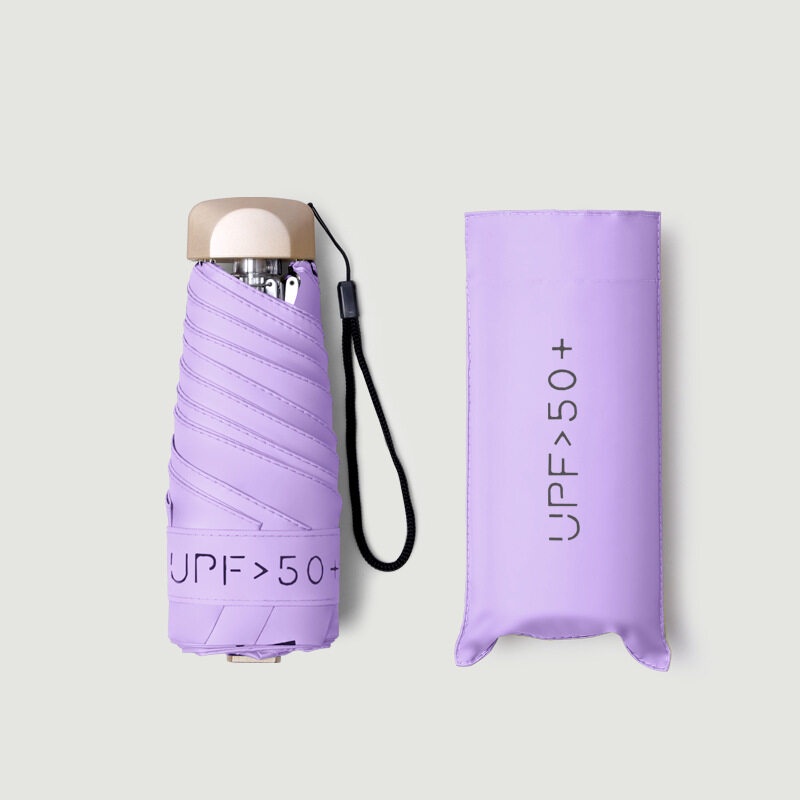 Dù gấp LOCO FISH mini chống nắng/ tia UV bằng hợp kim nhôm + thủy tinh lớp phủ UV siêu nhẹ tiện dụng