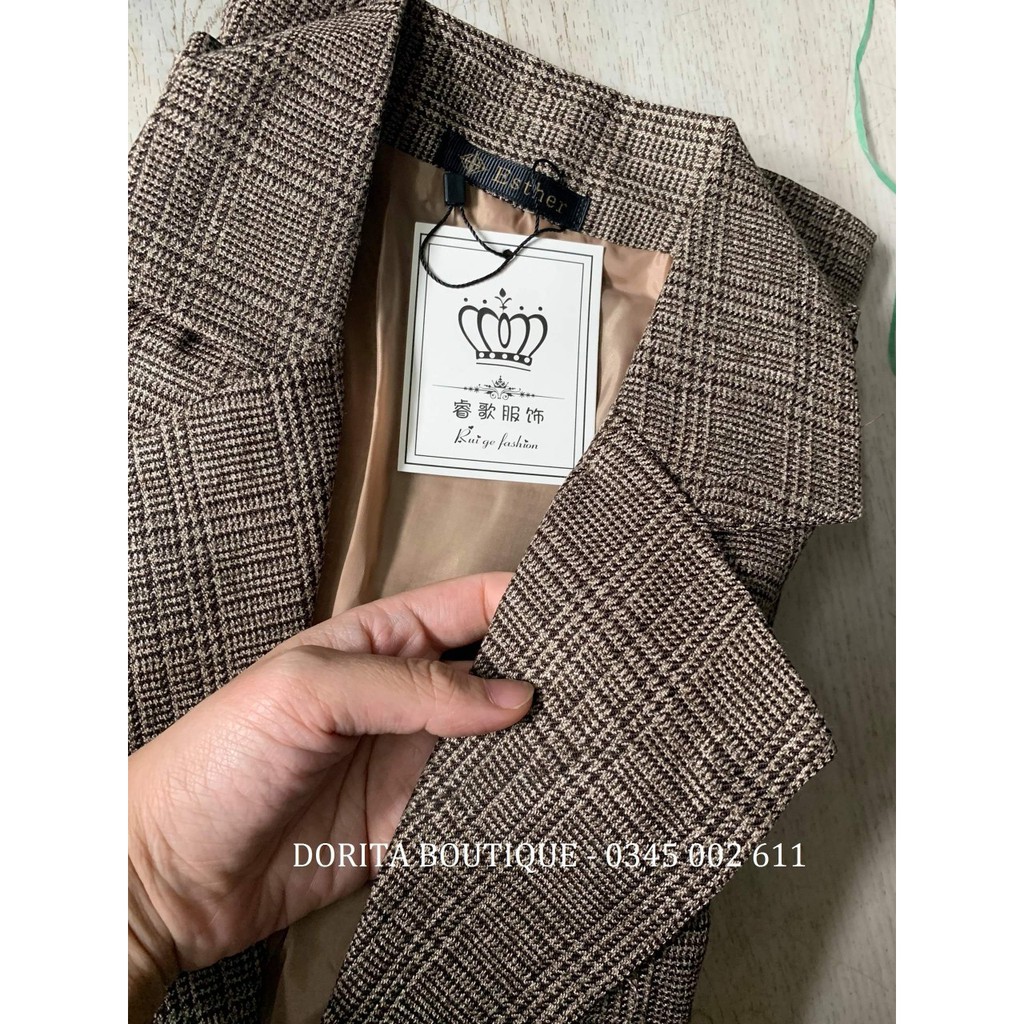[Ảnh thật/Video] Áo khoác dạ 2 lớp, 1 cúc. Áo Blazer 2 lớp Hàn Quốc - Dorita Boutique | BigBuy360 - bigbuy360.vn