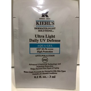 [ 3ml ] sample KEM CHỐNG NẮNG CẤP ẨM DA DẦU DA MỤN kiehls Ultra Light Daily UV Defense Aqua Gel SPF 50 PA++++