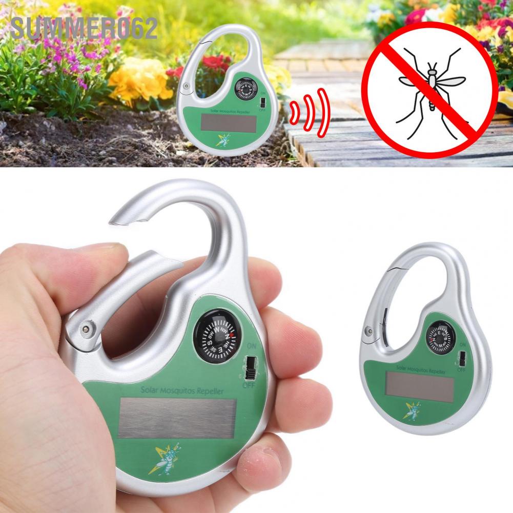 Summer062 Pest Repeller Portable Plastic Solar Mosquito Insect with Compass for Outdoor Fishing Hiking Camping Gardening